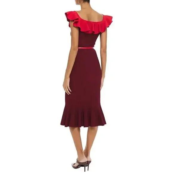 ❤️Alexander McQueen Burgundy Midi Dress❤️